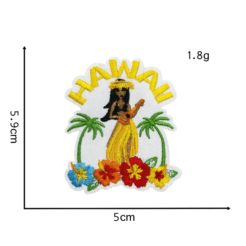Wholesale Summer Hawaiian Collection Embroidered Patch FS